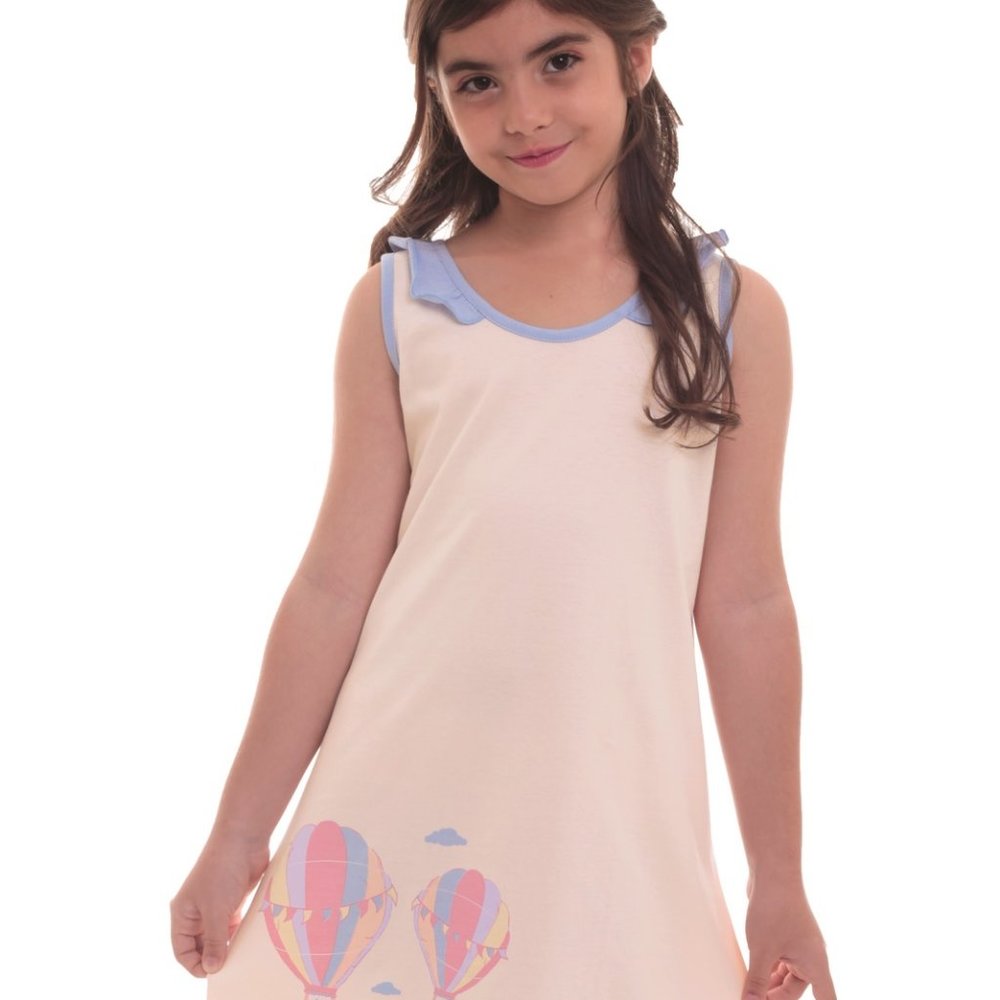 Camisole in Cotton.Nightdress Adventure Ivory